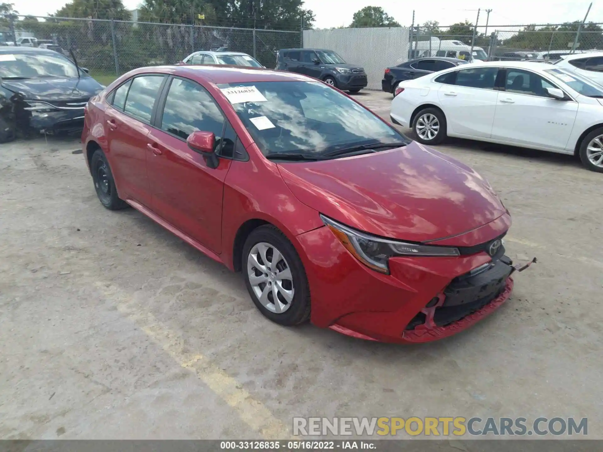 1 Photograph of a damaged car 5YFEPRAE5LP103960 TOYOTA COROLLA 2020