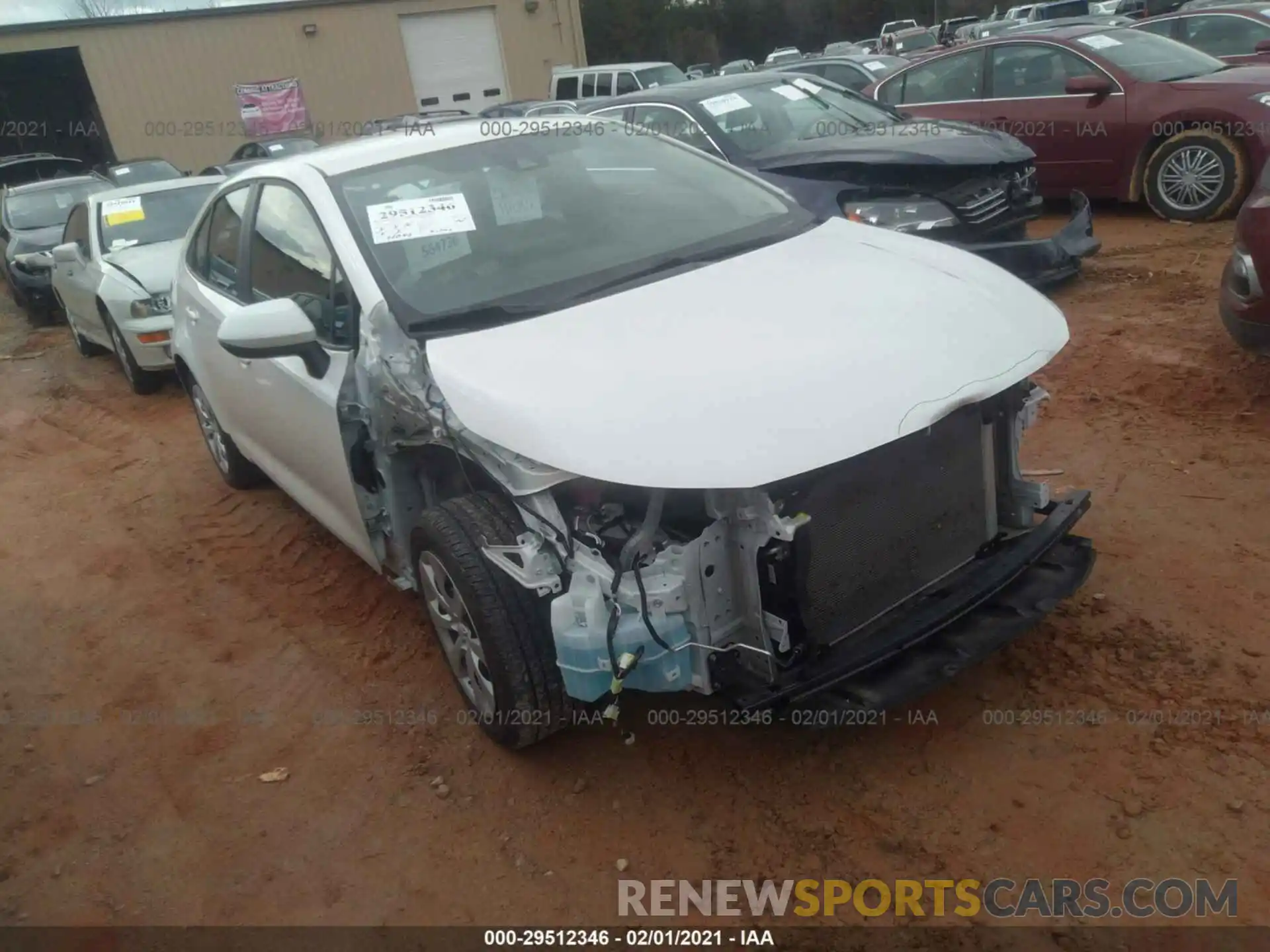 1 Photograph of a damaged car 5YFEPRAE5LP104655 TOYOTA COROLLA 2020