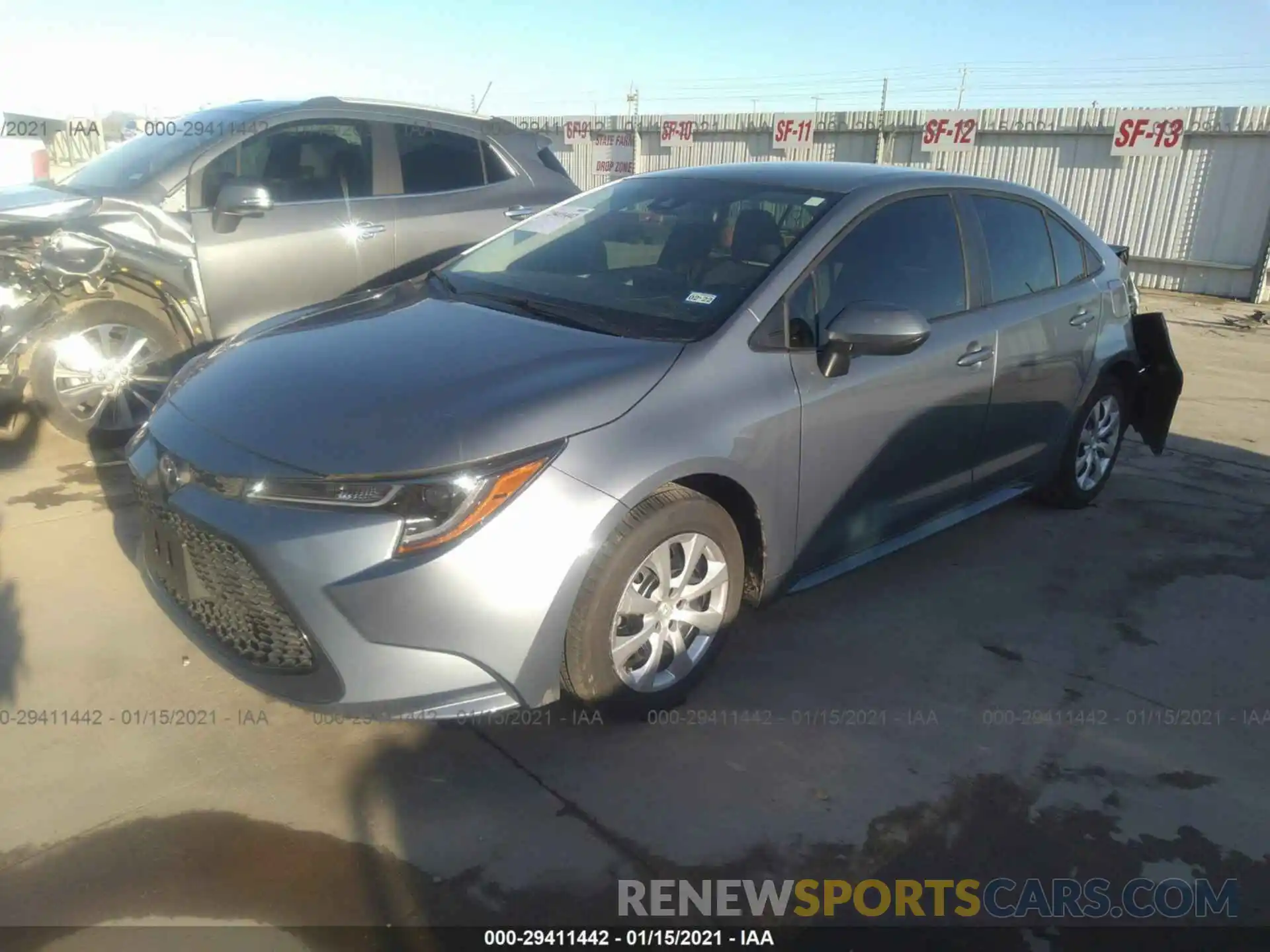 2 Photograph of a damaged car 5YFEPRAE5LP107118 TOYOTA COROLLA 2020