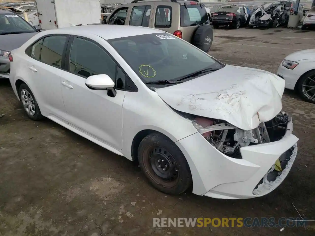 1 Photograph of a damaged car 5YFEPRAE5LP107538 TOYOTA COROLLA 2020