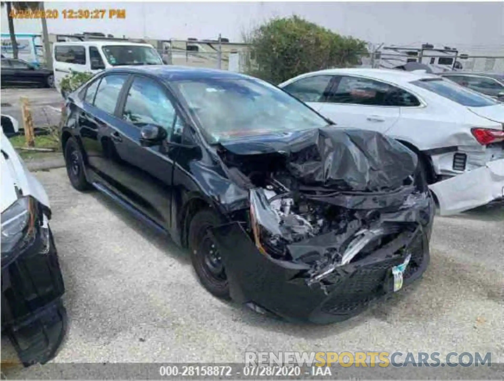 1 Photograph of a damaged car 5YFEPRAE5LP107698 TOYOTA COROLLA 2020