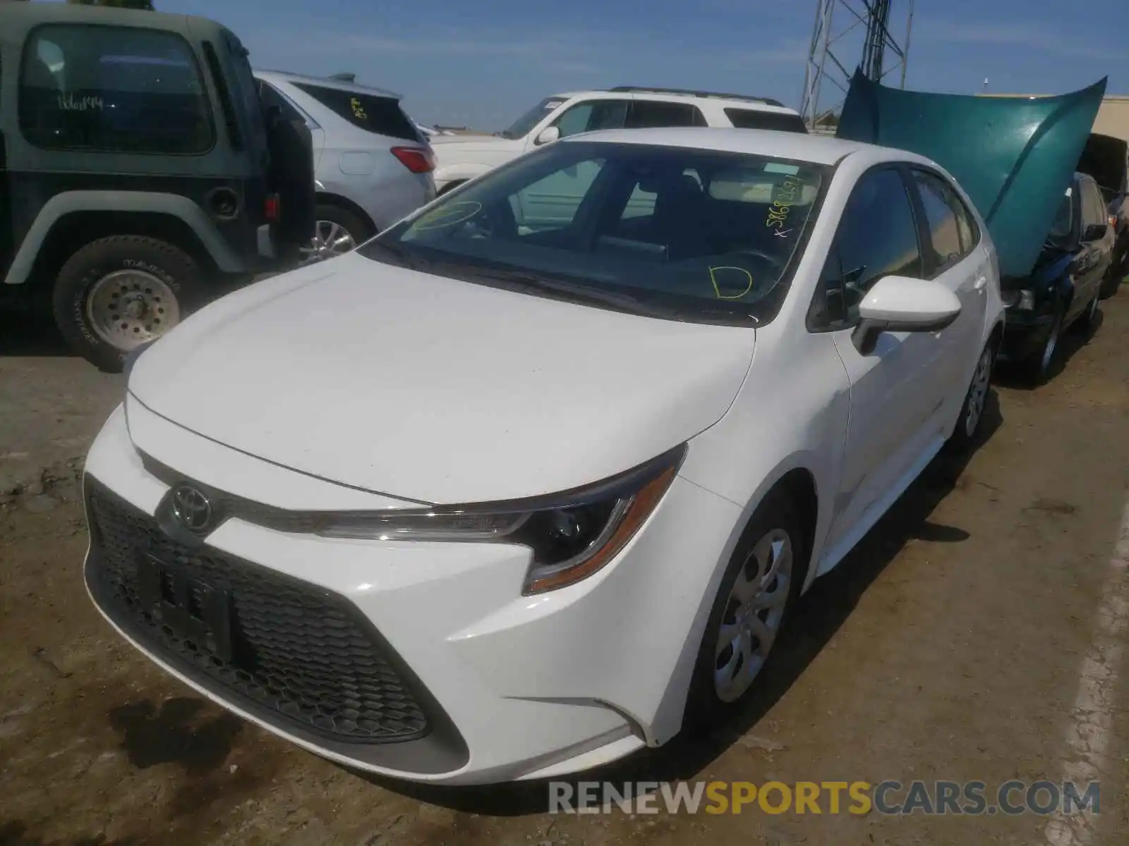 2 Photograph of a damaged car 5YFEPRAE5LP108155 TOYOTA COROLLA 2020