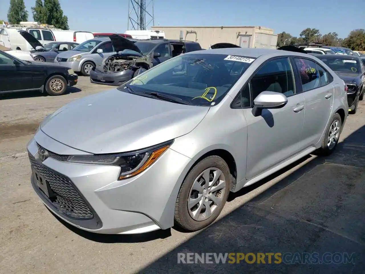 2 Photograph of a damaged car 5YFEPRAE5LP108656 TOYOTA COROLLA 2020