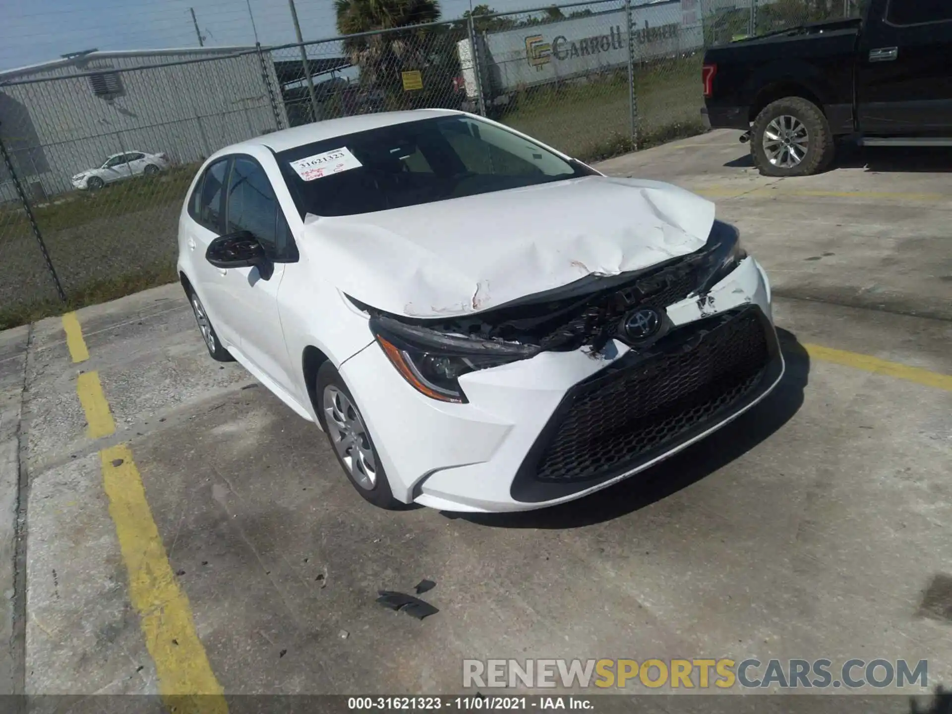 1 Photograph of a damaged car 5YFEPRAE5LP108740 TOYOTA COROLLA 2020