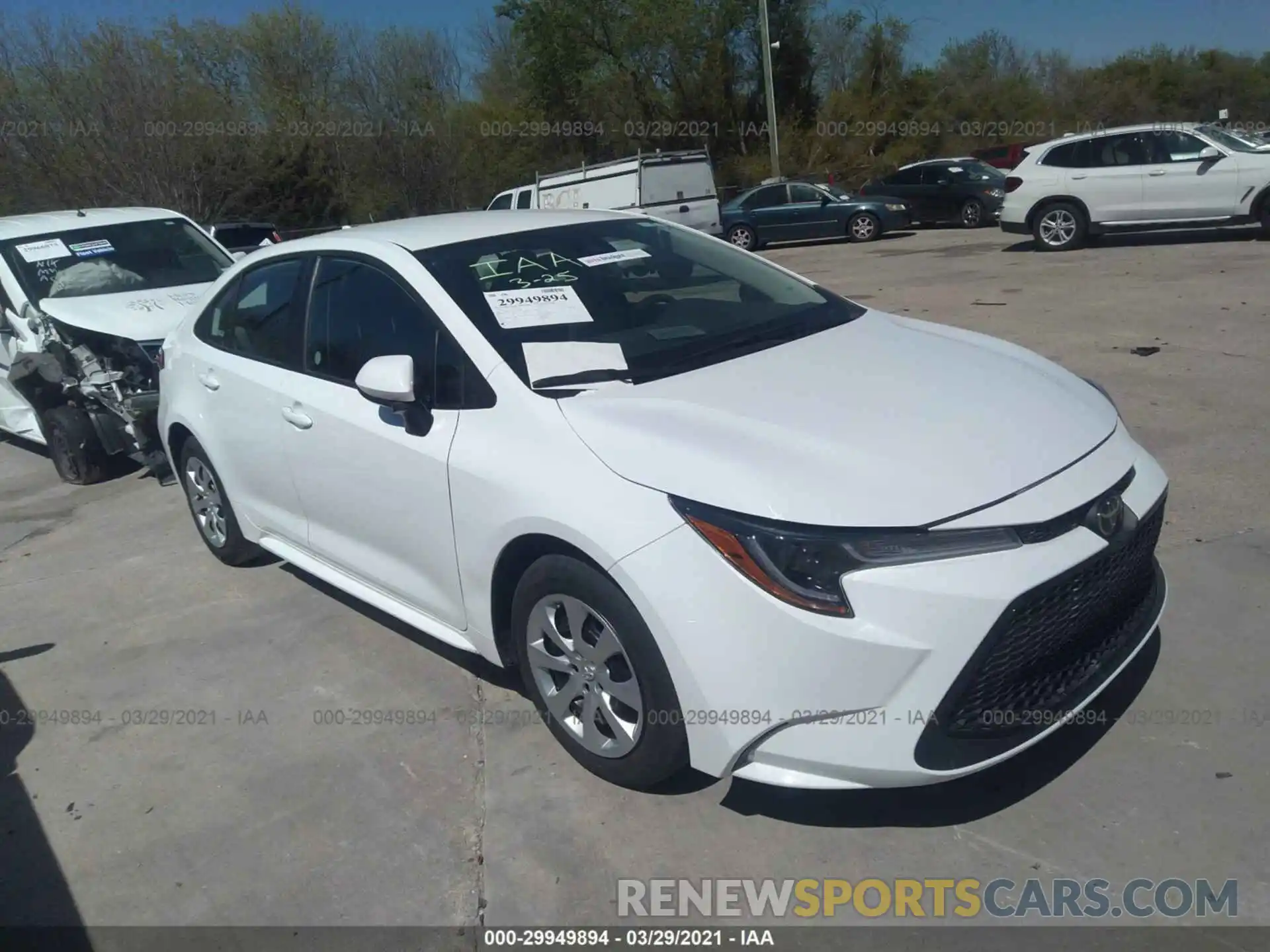 1 Photograph of a damaged car 5YFEPRAE5LP108883 TOYOTA COROLLA 2020