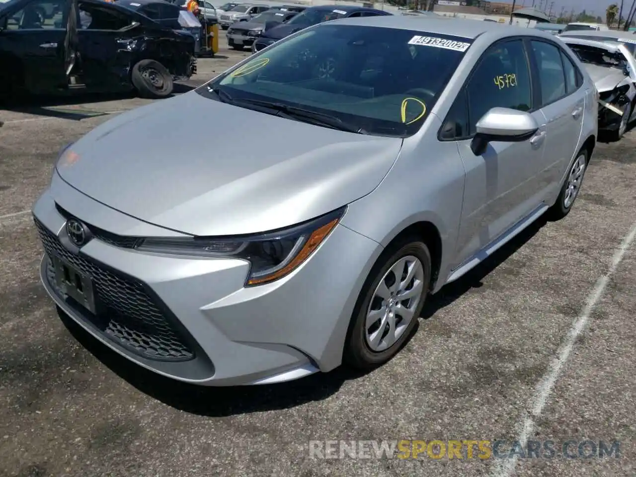 2 Photograph of a damaged car 5YFEPRAE5LP109113 TOYOTA COROLLA 2020