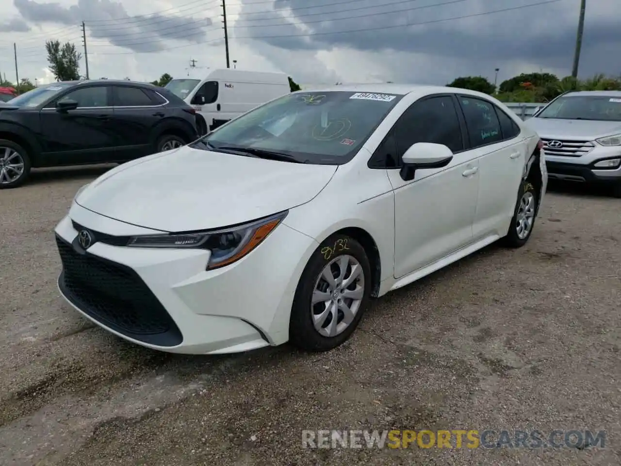 2 Photograph of a damaged car 5YFEPRAE5LP110441 TOYOTA COROLLA 2020