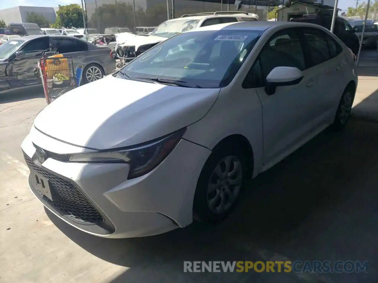 2 Photograph of a damaged car 5YFEPRAE5LP110827 TOYOTA COROLLA 2020