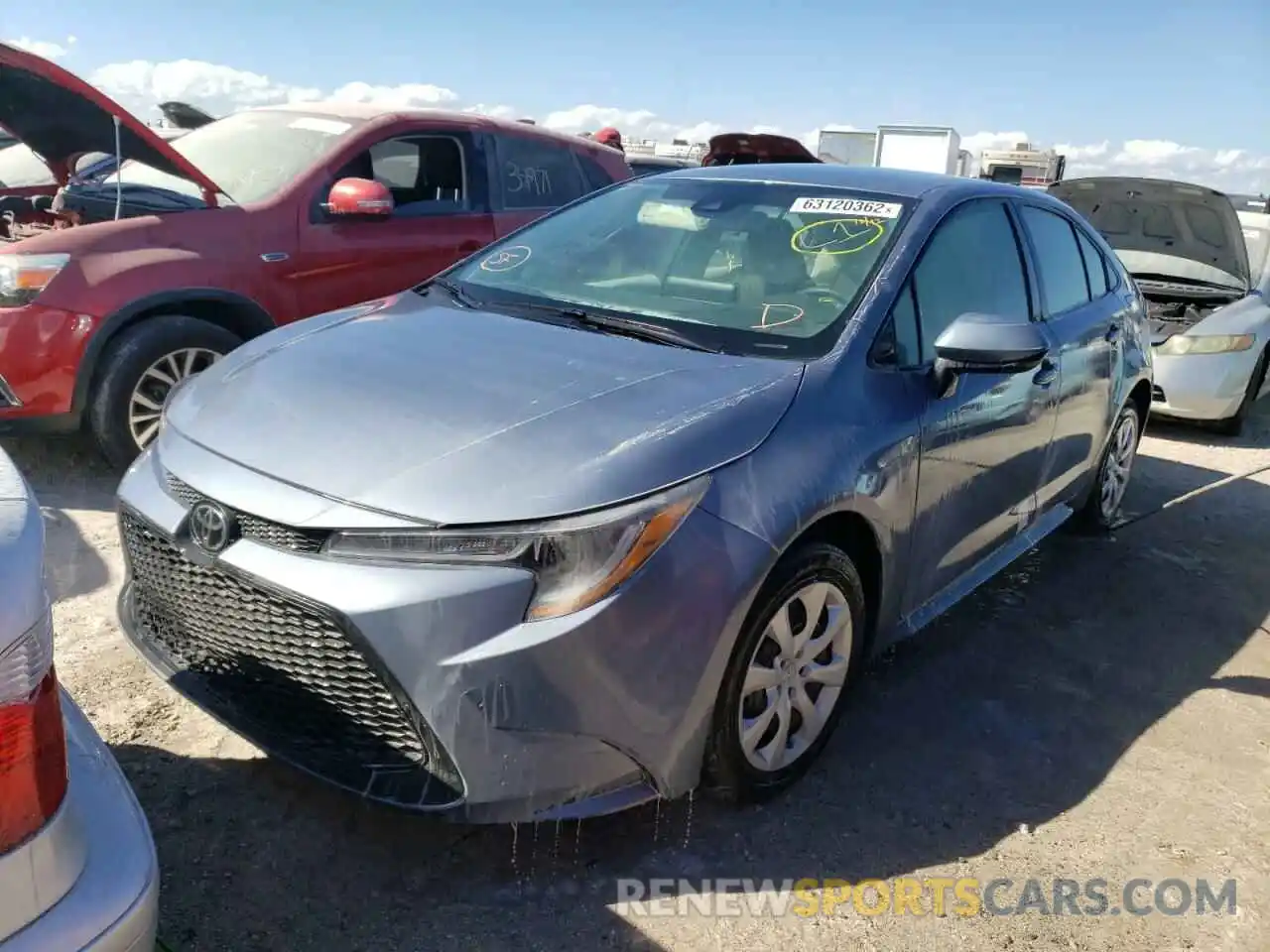 2 Photograph of a damaged car 5YFEPRAE5LP113615 TOYOTA COROLLA 2020