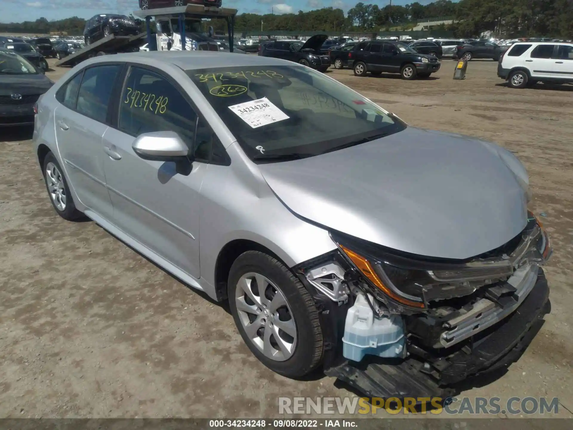 1 Photograph of a damaged car 5YFEPRAE5LP113985 TOYOTA COROLLA 2020