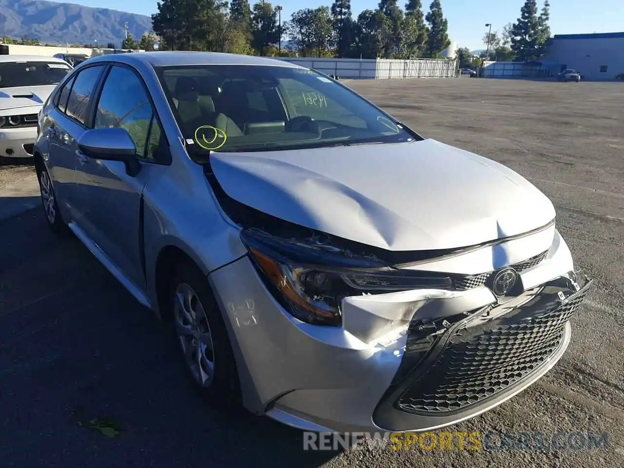 1 Photograph of a damaged car 5YFEPRAE5LP114831 TOYOTA COROLLA 2020