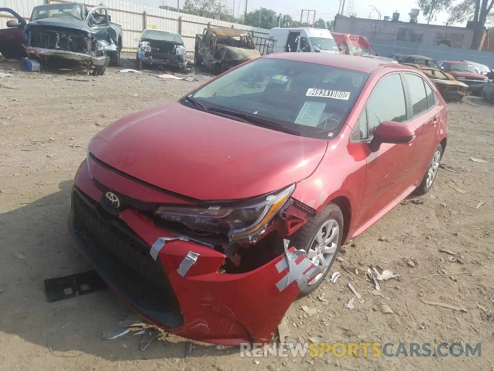 2 Photograph of a damaged car 5YFEPRAE5LP115087 TOYOTA COROLLA 2020