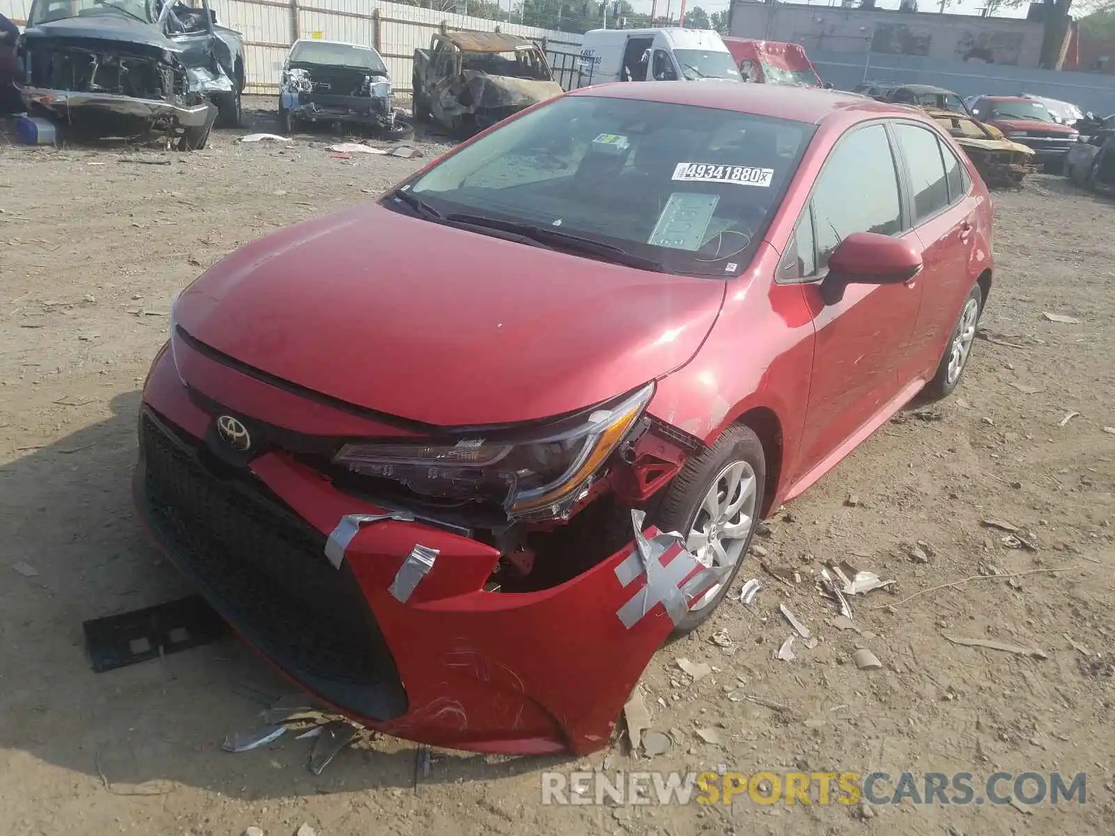 9 Photograph of a damaged car 5YFEPRAE5LP115087 TOYOTA COROLLA 2020