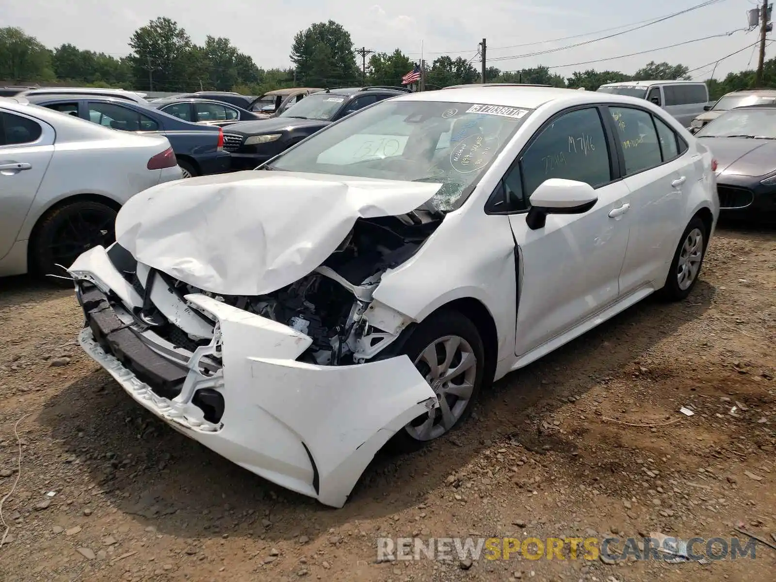 2 Photograph of a damaged car 5YFEPRAE5LP118541 TOYOTA COROLLA 2020