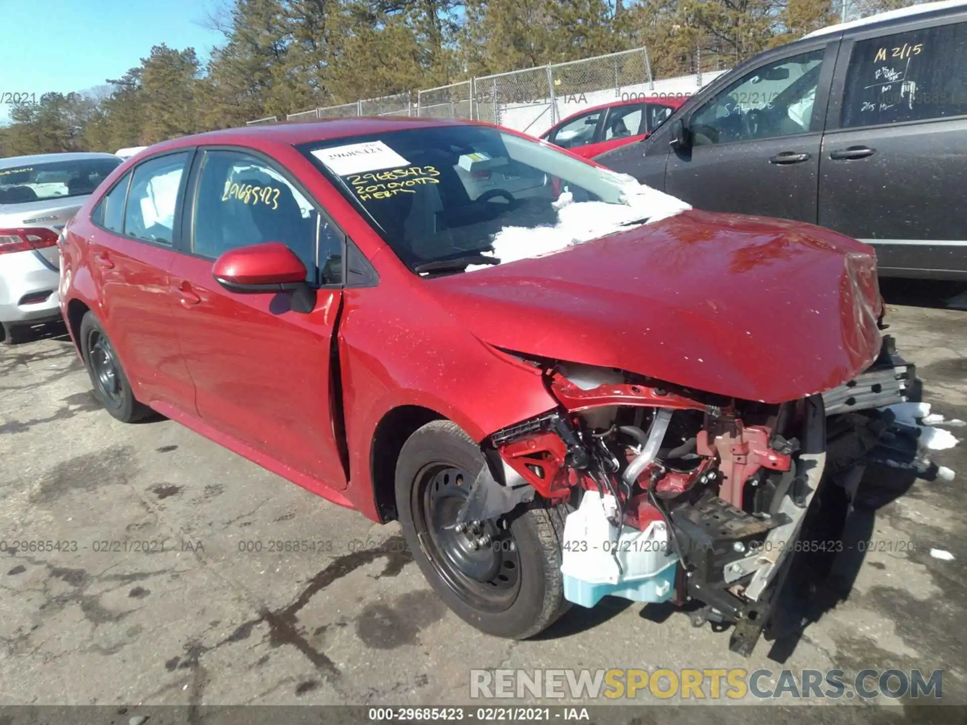 1 Photograph of a damaged car 5YFEPRAE5LP118815 TOYOTA COROLLA 2020