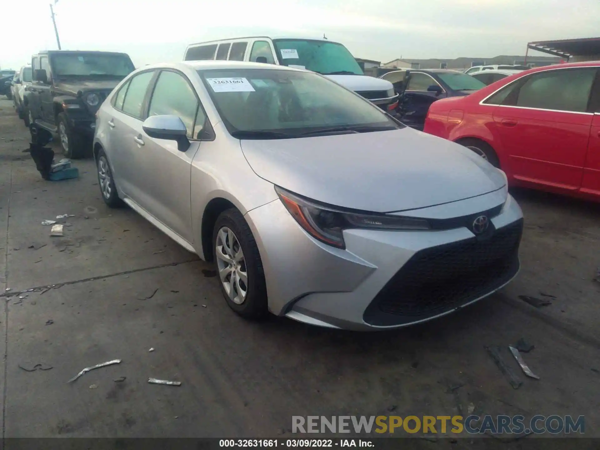 1 Photograph of a damaged car 5YFEPRAE5LP121469 TOYOTA COROLLA 2020