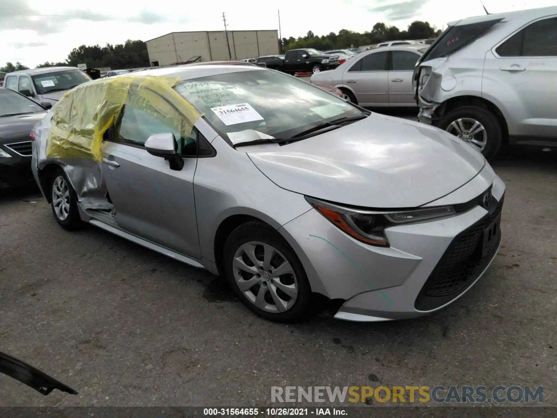 1 Photograph of a damaged car 5YFEPRAE5LP122962 TOYOTA COROLLA 2020