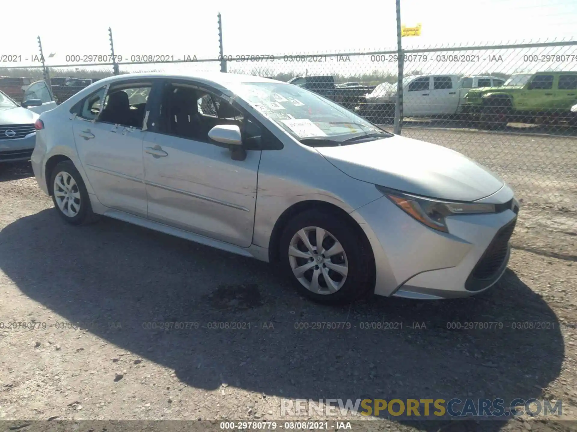 1 Photograph of a damaged car 5YFEPRAE5LP124534 TOYOTA COROLLA 2020