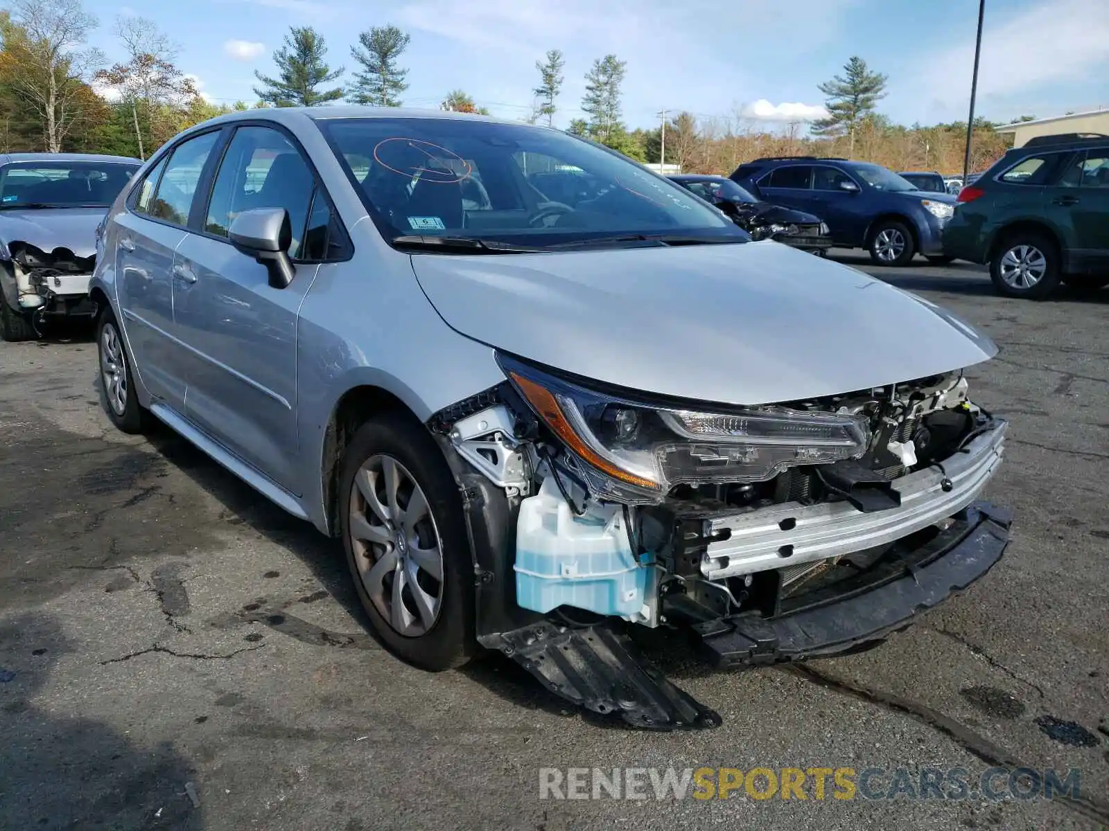 1 Photograph of a damaged car 5YFEPRAE5LP124873 TOYOTA COROLLA 2020