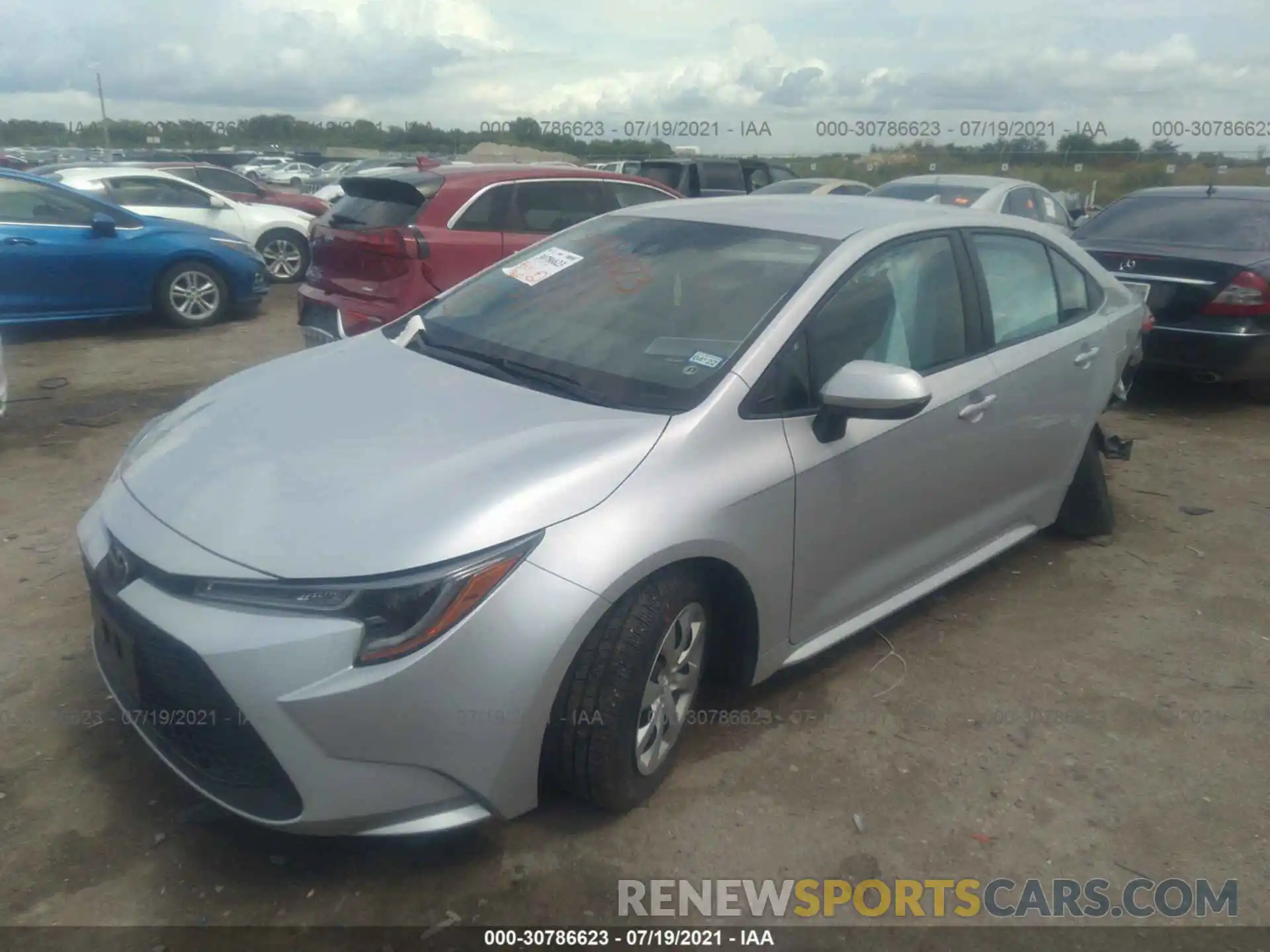 2 Photograph of a damaged car 5YFEPRAE5LP125974 TOYOTA COROLLA 2020