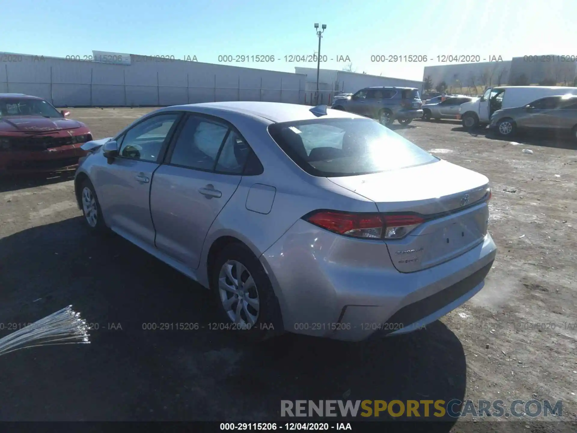 3 Photograph of a damaged car 5YFEPRAE5LP130382 TOYOTA COROLLA 2020