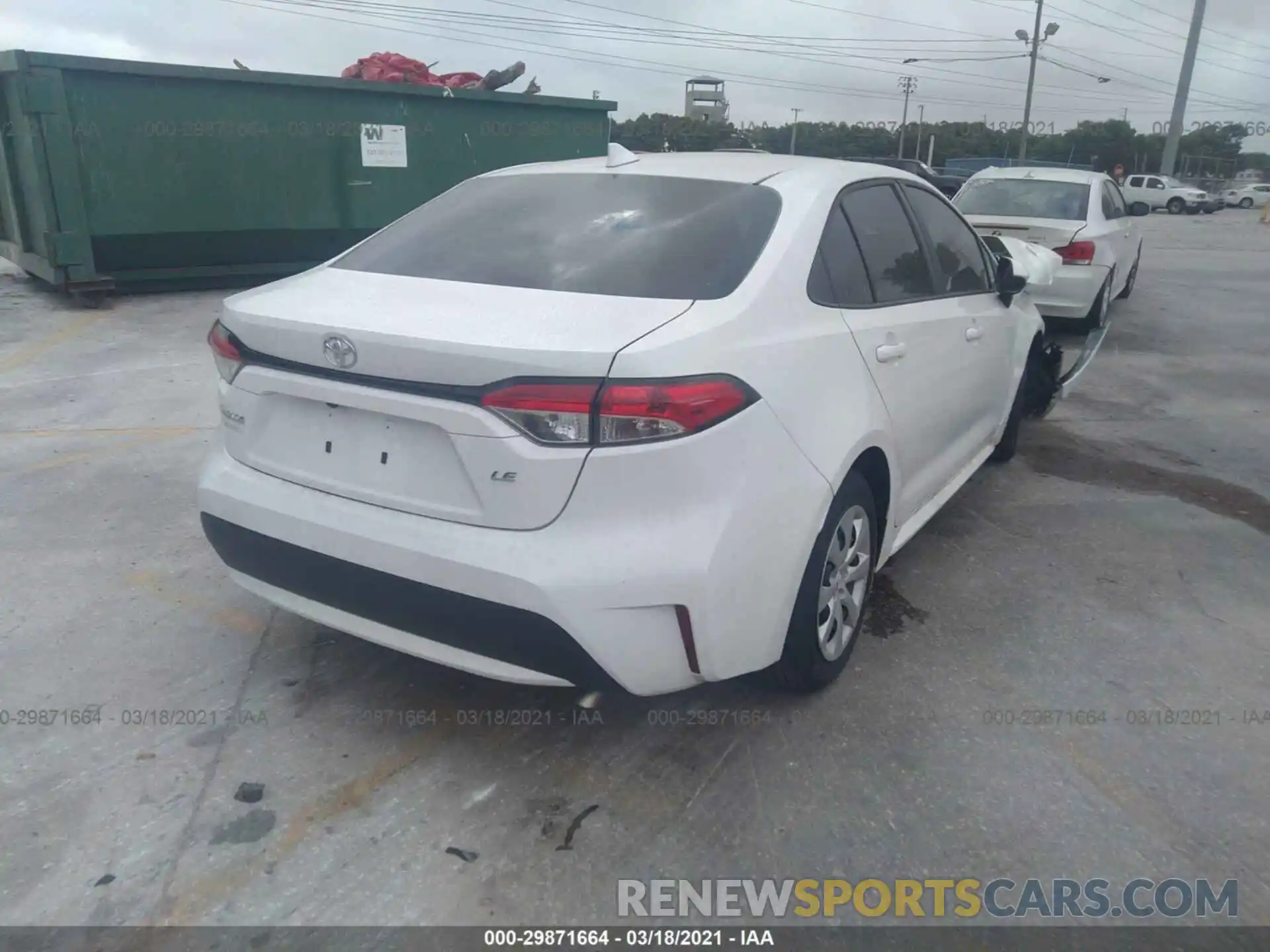 4 Photograph of a damaged car 5YFEPRAE5LP130656 TOYOTA COROLLA 2020