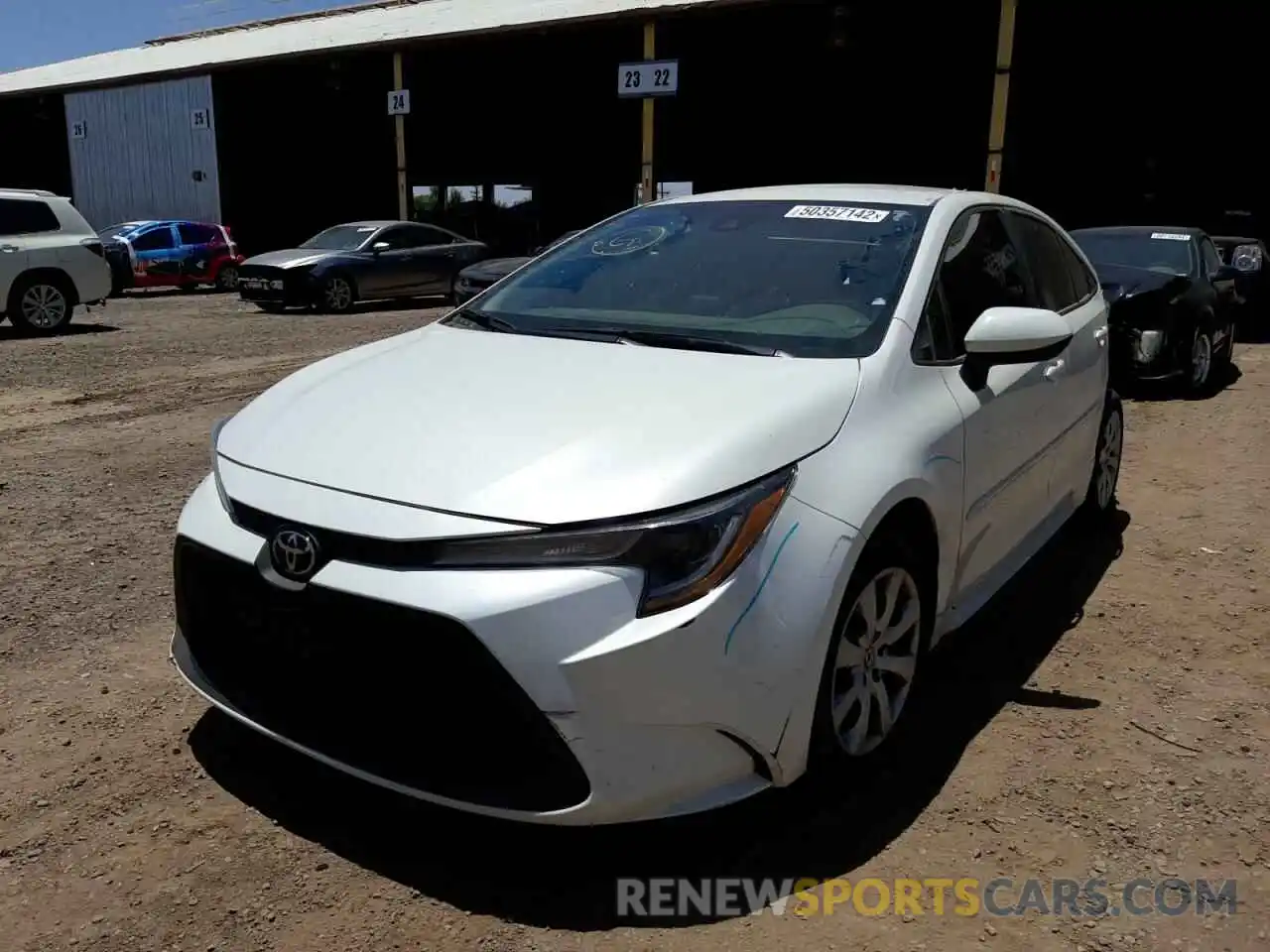 2 Photograph of a damaged car 5YFEPRAE5LP139485 TOYOTA COROLLA 2020