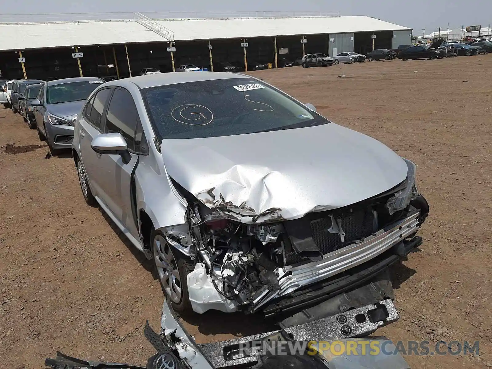 1 Photograph of a damaged car 5YFEPRAE5LP142449 TOYOTA COROLLA 2020