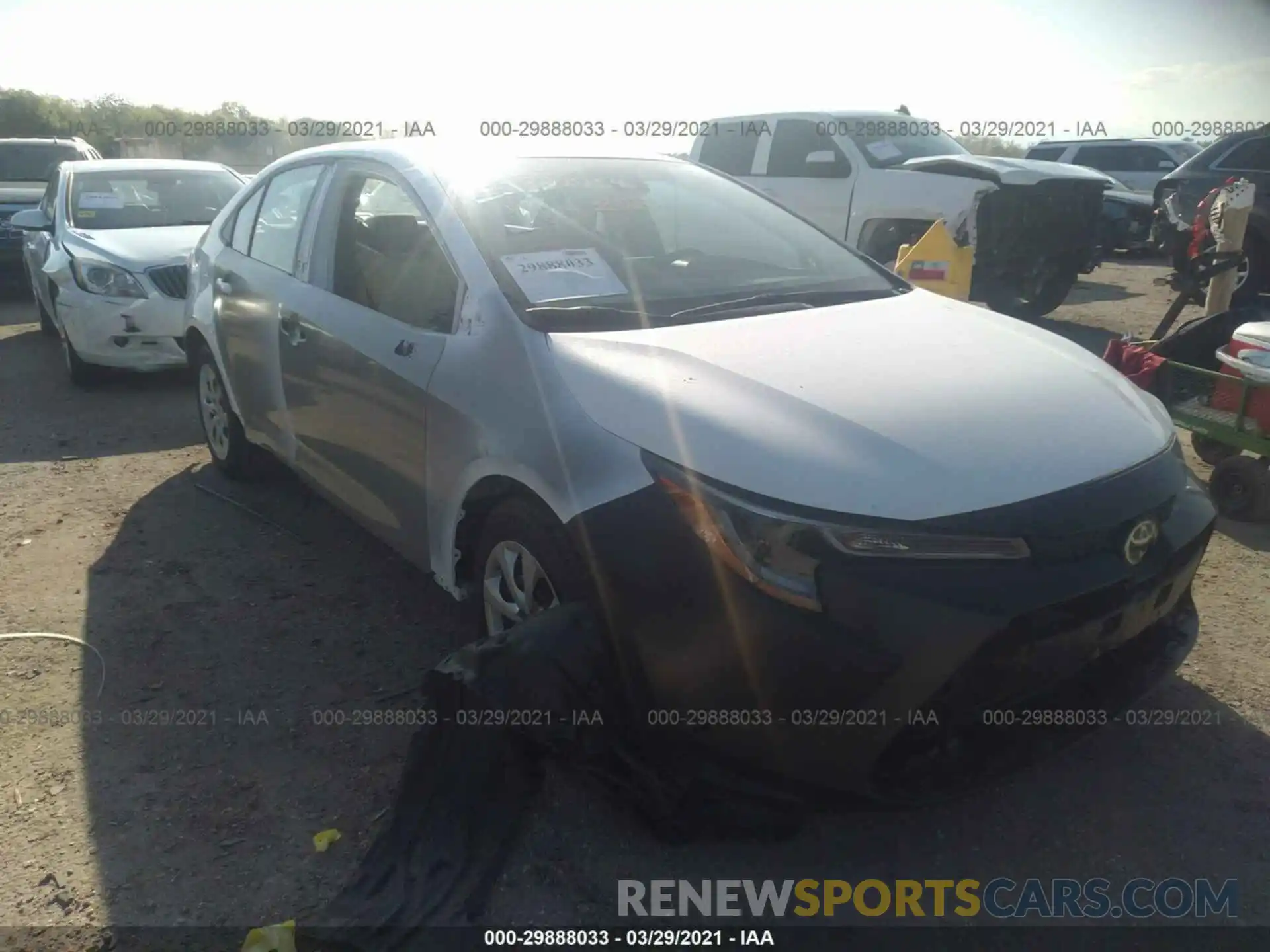 1 Photograph of a damaged car 5YFEPRAE5LP144900 TOYOTA COROLLA 2020