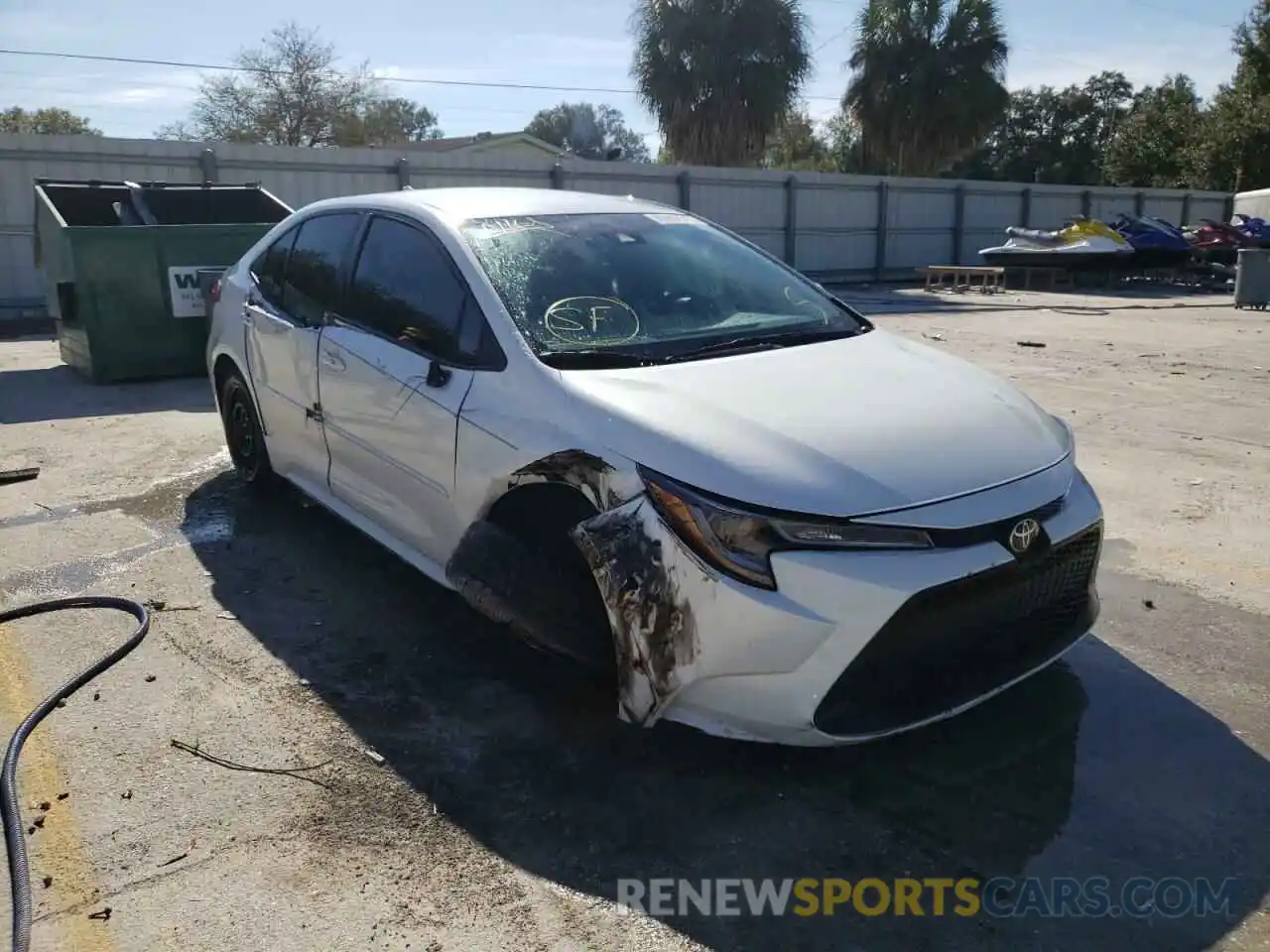 1 Photograph of a damaged car 5YFEPRAE6LP001826 TOYOTA COROLLA 2020