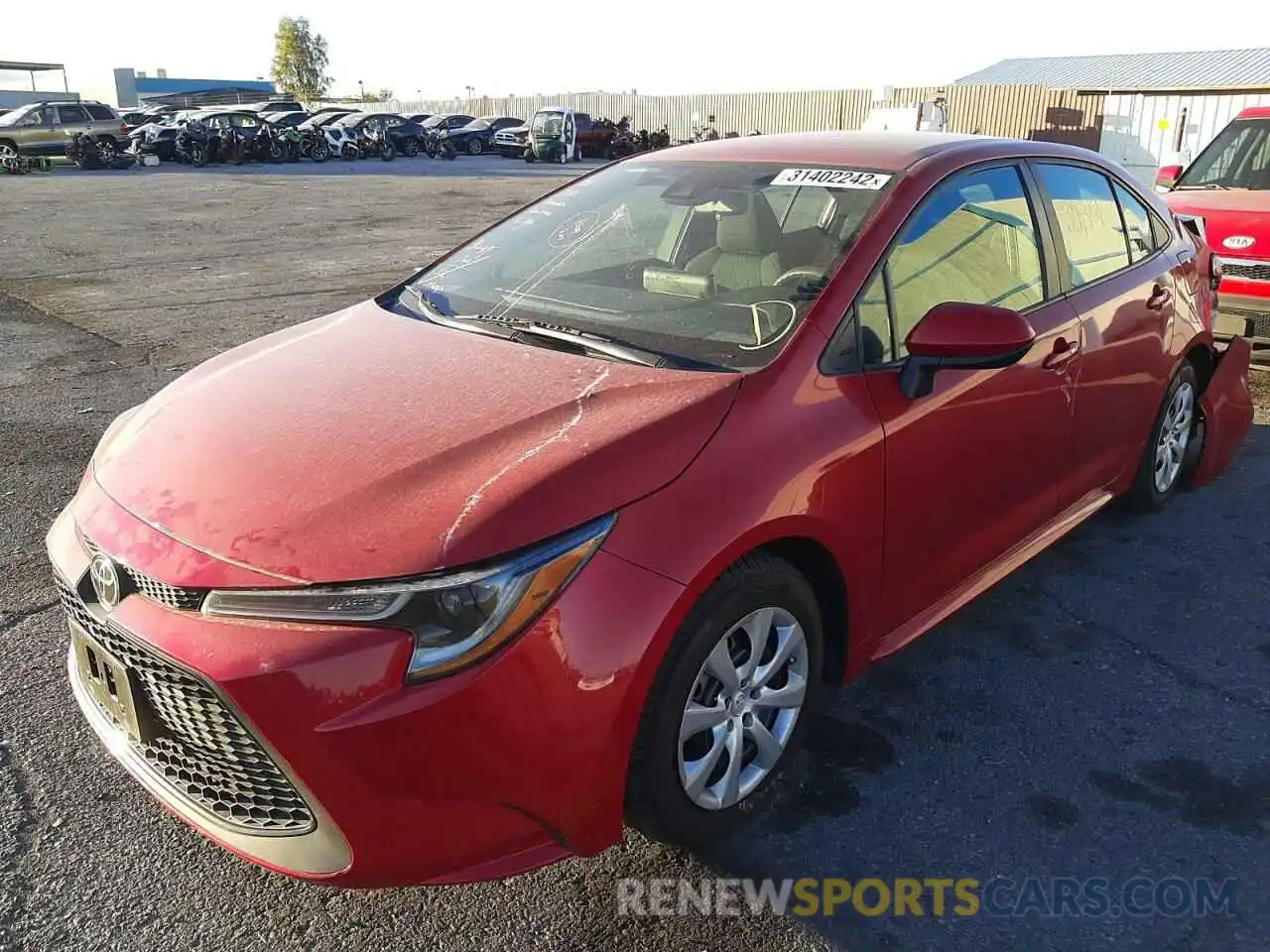 2 Photograph of a damaged car 5YFEPRAE6LP005228 TOYOTA COROLLA 2020