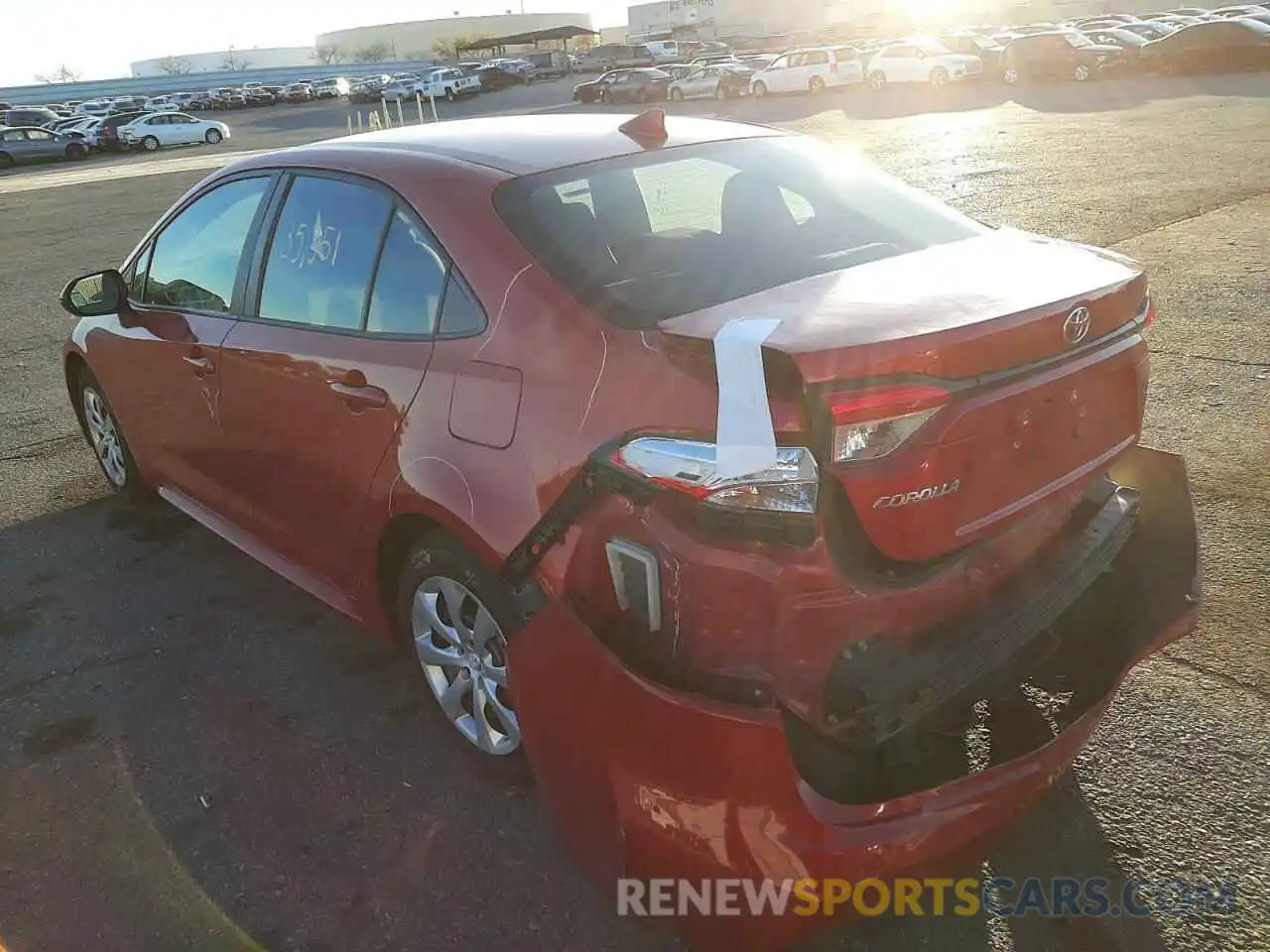 3 Photograph of a damaged car 5YFEPRAE6LP005228 TOYOTA COROLLA 2020