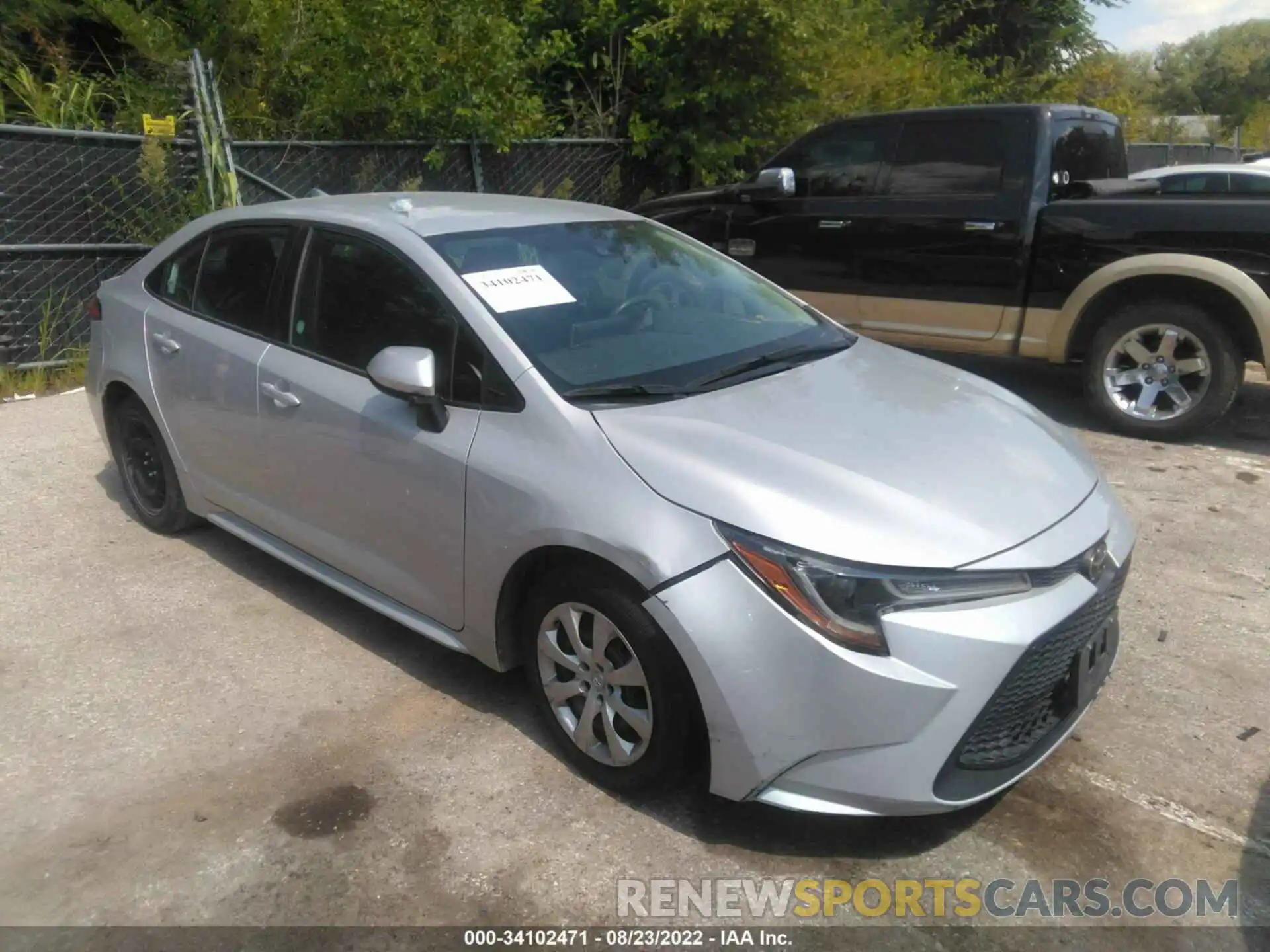 1 Photograph of a damaged car 5YFEPRAE6LP006492 TOYOTA COROLLA 2020