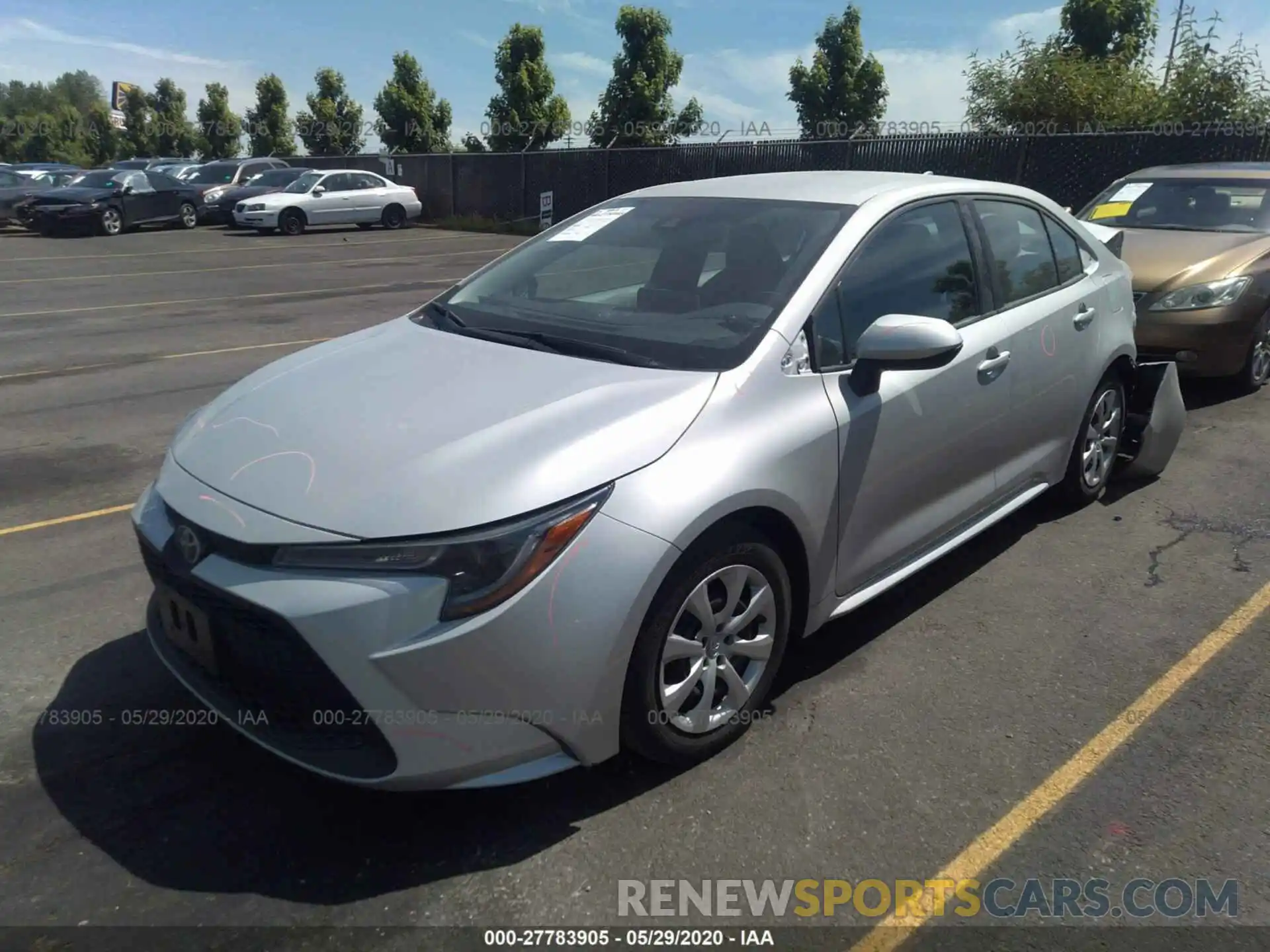 2 Photograph of a damaged car 5YFEPRAE6LP007478 TOYOTA COROLLA 2020