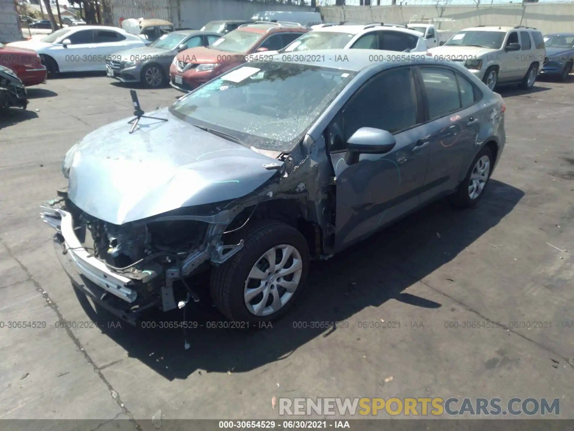 2 Photograph of a damaged car 5YFEPRAE6LP007657 TOYOTA COROLLA 2020