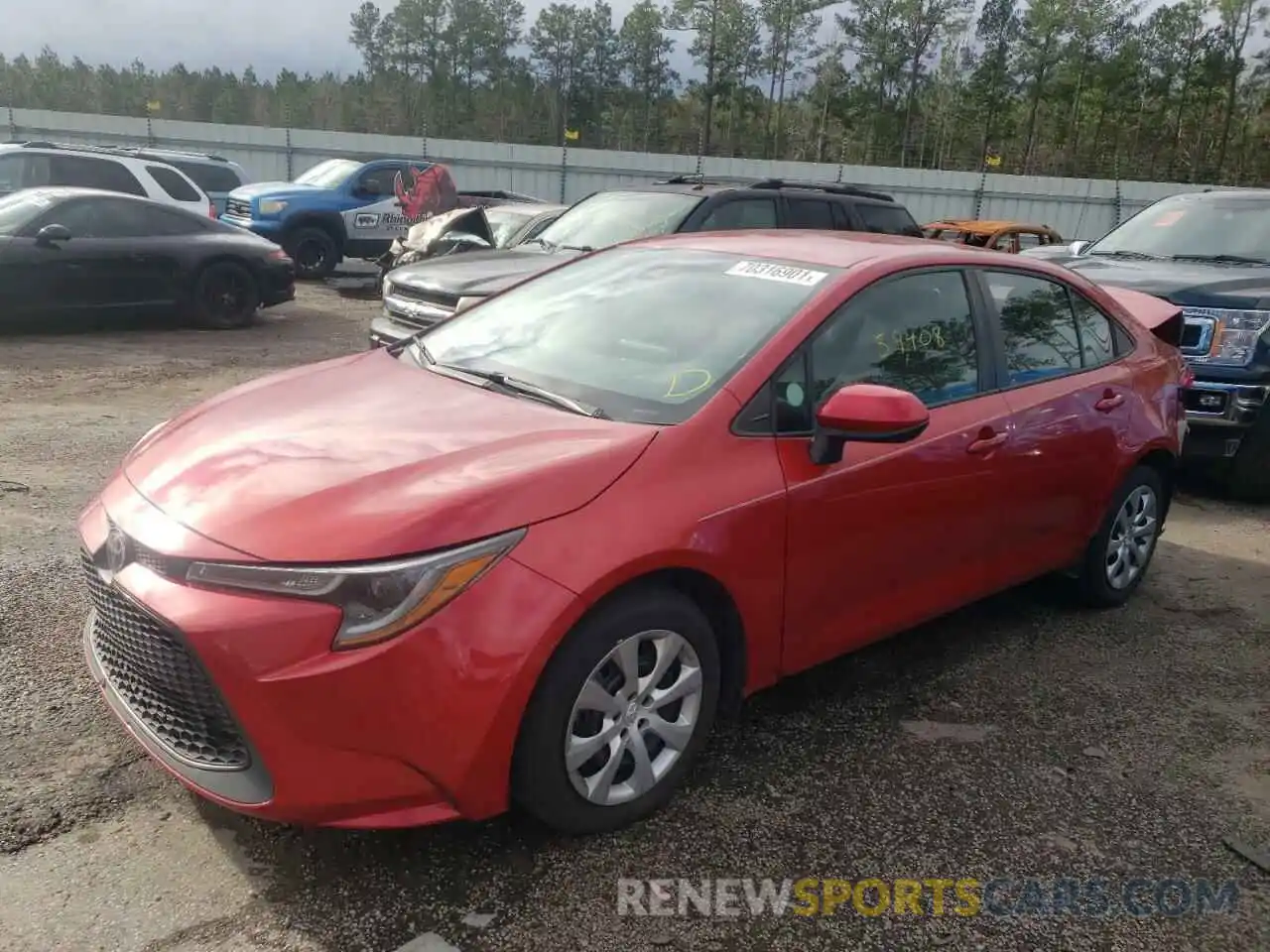 2 Photograph of a damaged car 5YFEPRAE6LP009392 TOYOTA COROLLA 2020