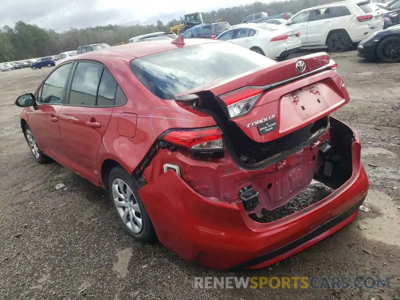 3 Photograph of a damaged car 5YFEPRAE6LP009392 TOYOTA COROLLA 2020