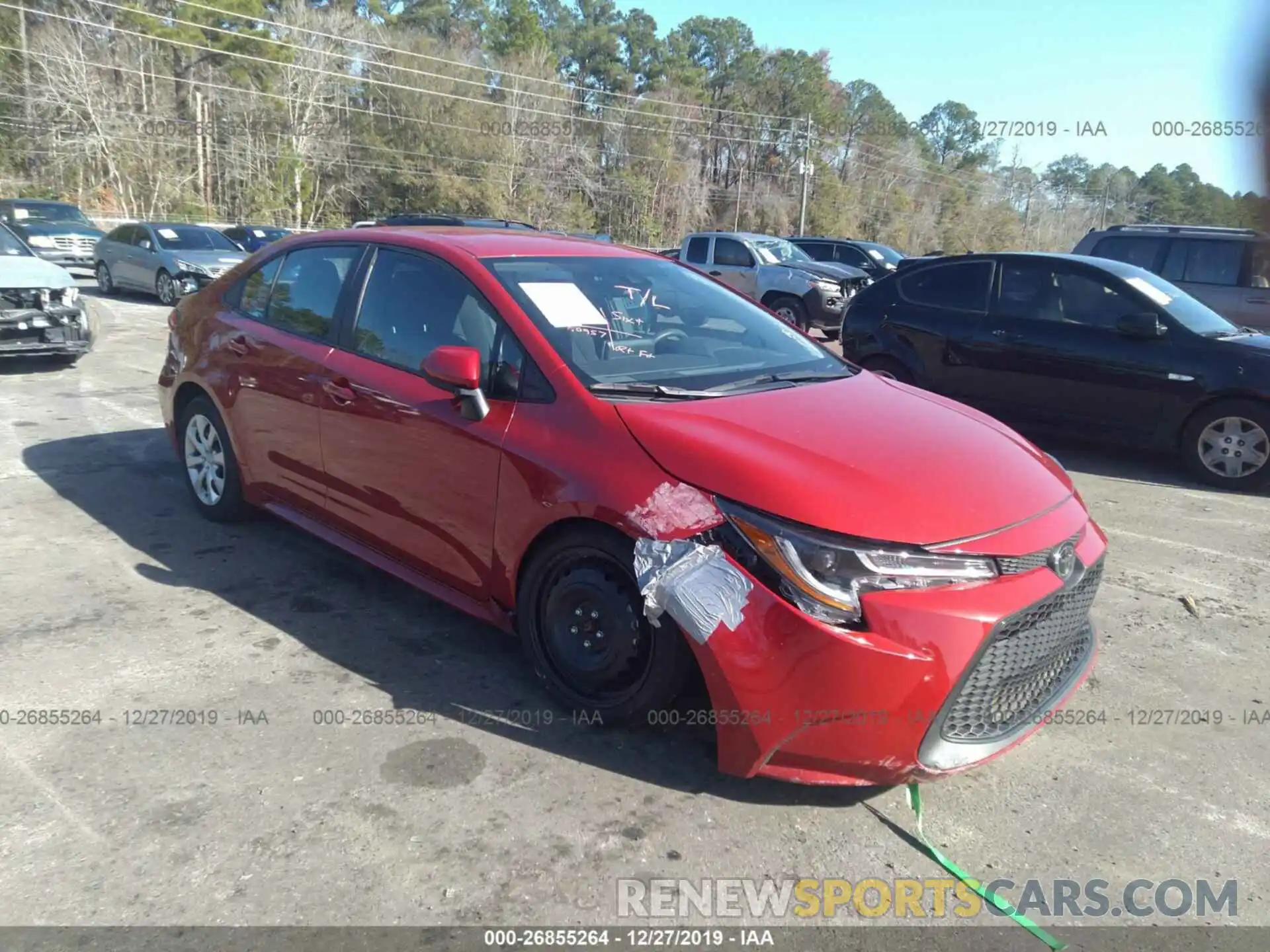 1 Photograph of a damaged car 5YFEPRAE6LP010008 TOYOTA COROLLA 2020