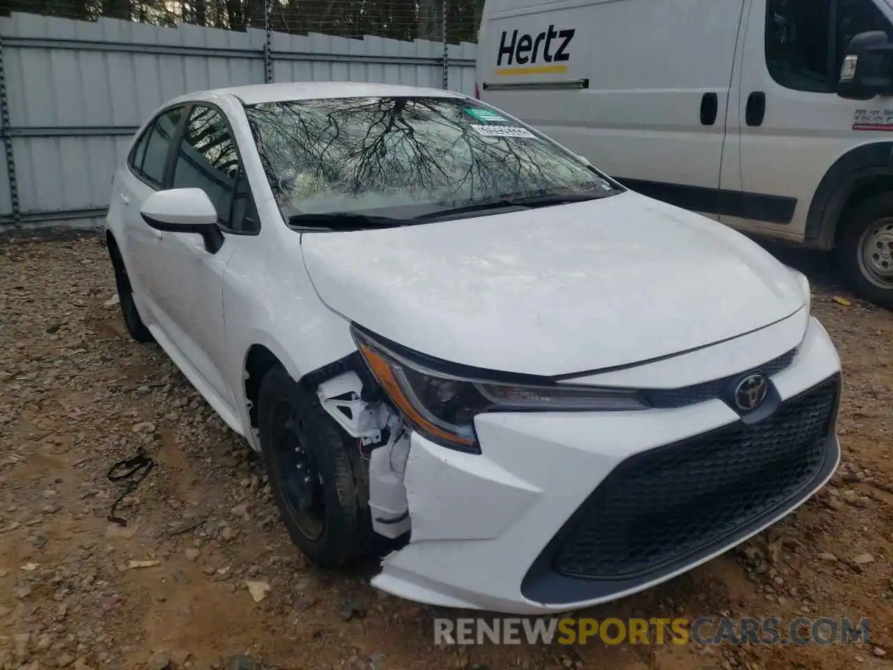 1 Photograph of a damaged car 5YFEPRAE6LP013717 TOYOTA COROLLA 2020