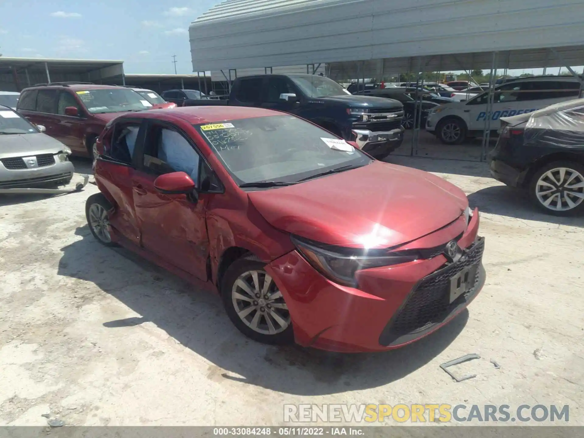 1 Photograph of a damaged car 5YFEPRAE6LP016732 TOYOTA COROLLA 2020