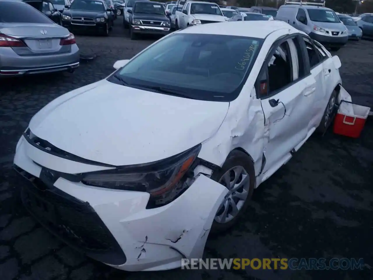 2 Photograph of a damaged car 5YFEPRAE6LP022210 TOYOTA COROLLA 2020