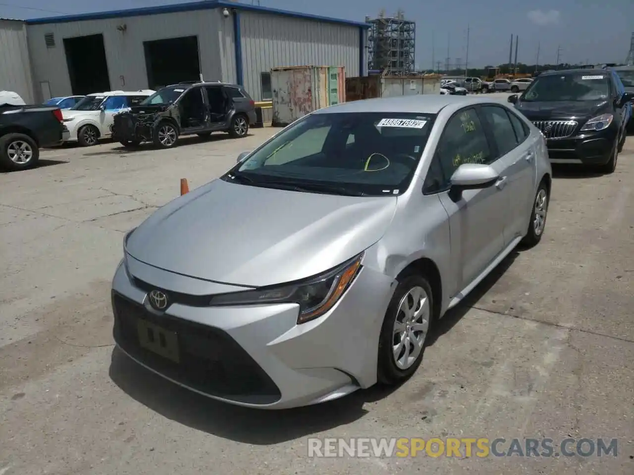 2 Photograph of a damaged car 5YFEPRAE6LP022708 TOYOTA COROLLA 2020