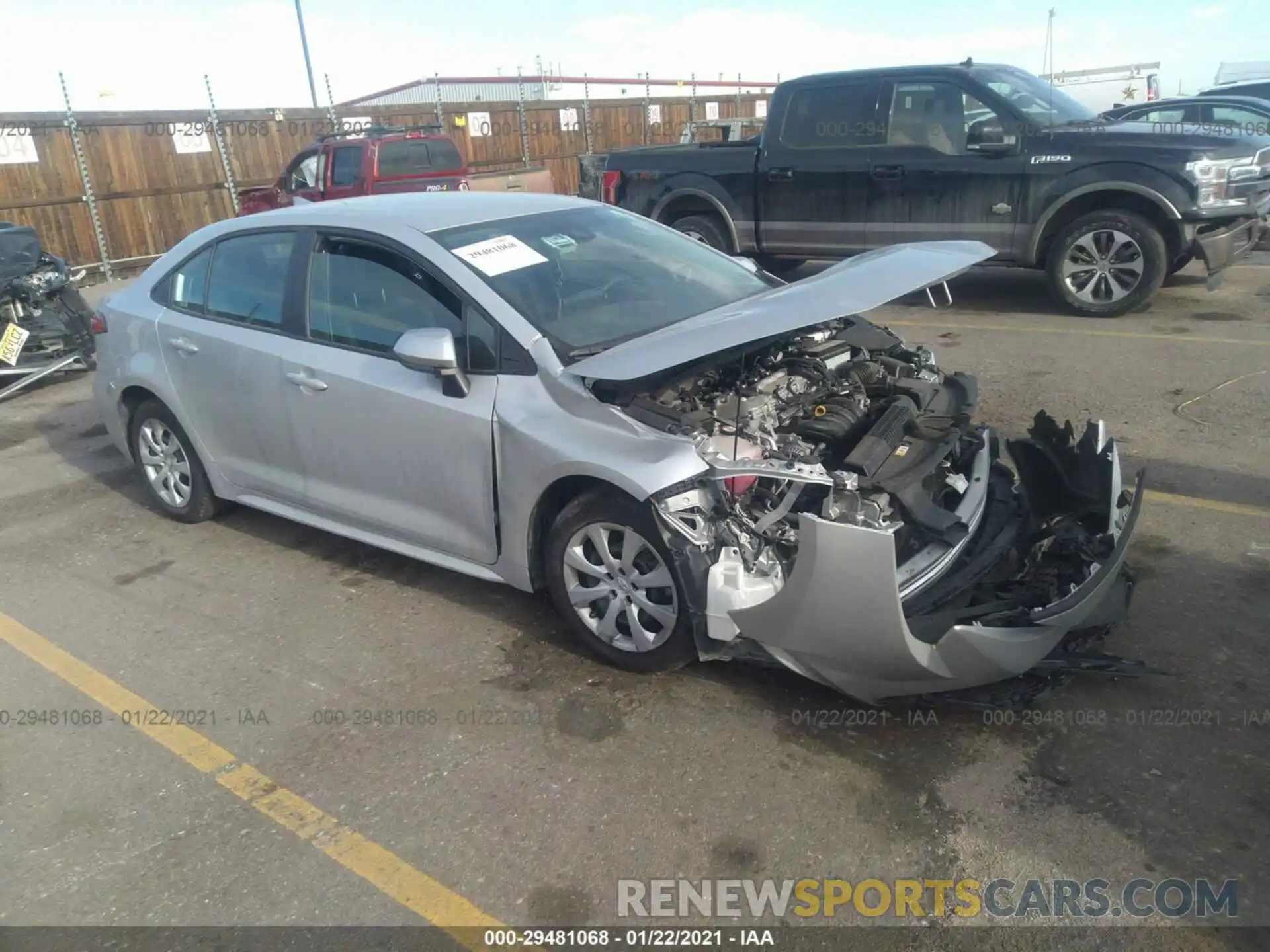 1 Photograph of a damaged car 5YFEPRAE6LP024328 TOYOTA COROLLA 2020