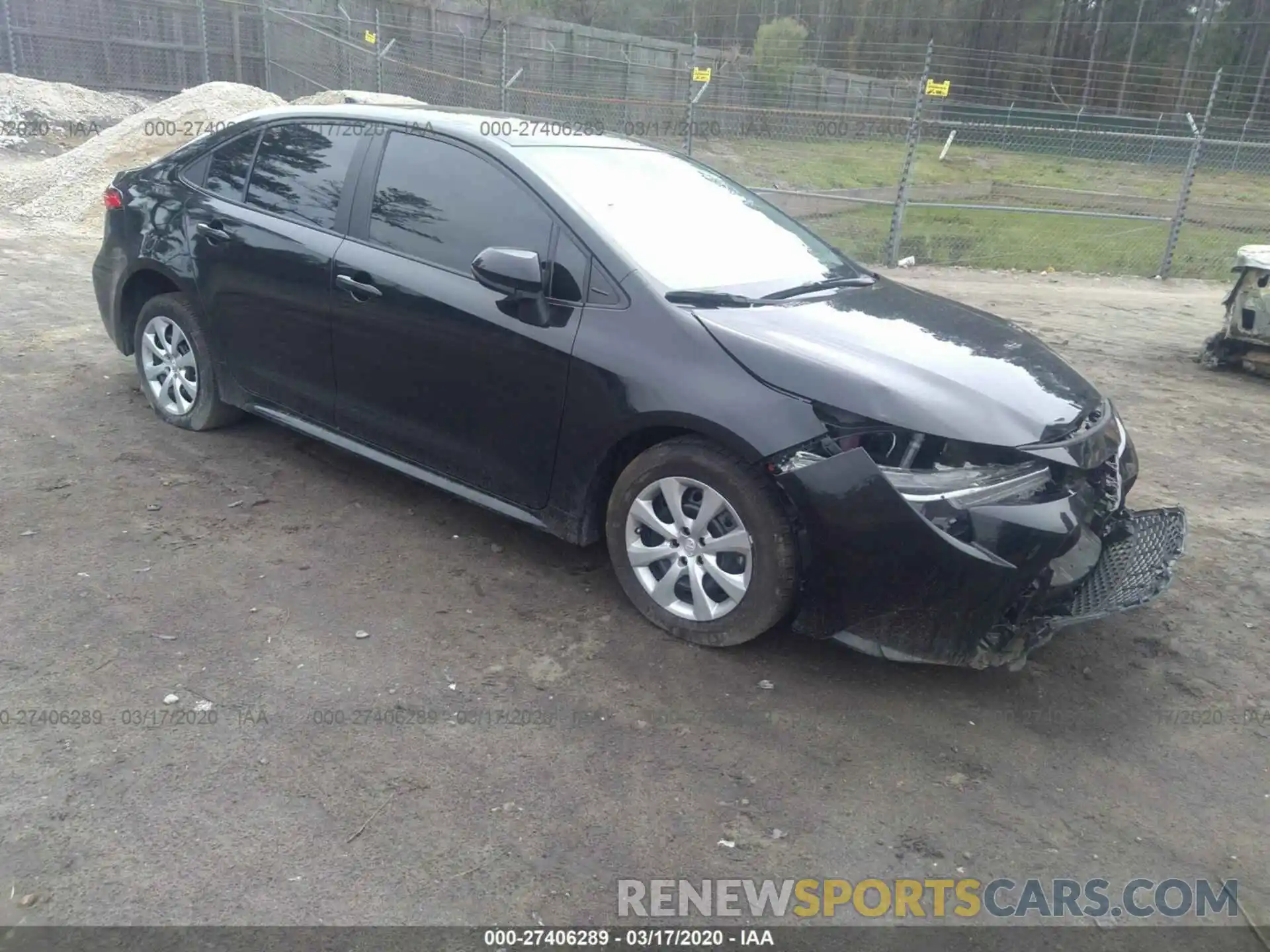 1 Photograph of a damaged car 5YFEPRAE6LP026936 TOYOTA COROLLA 2020