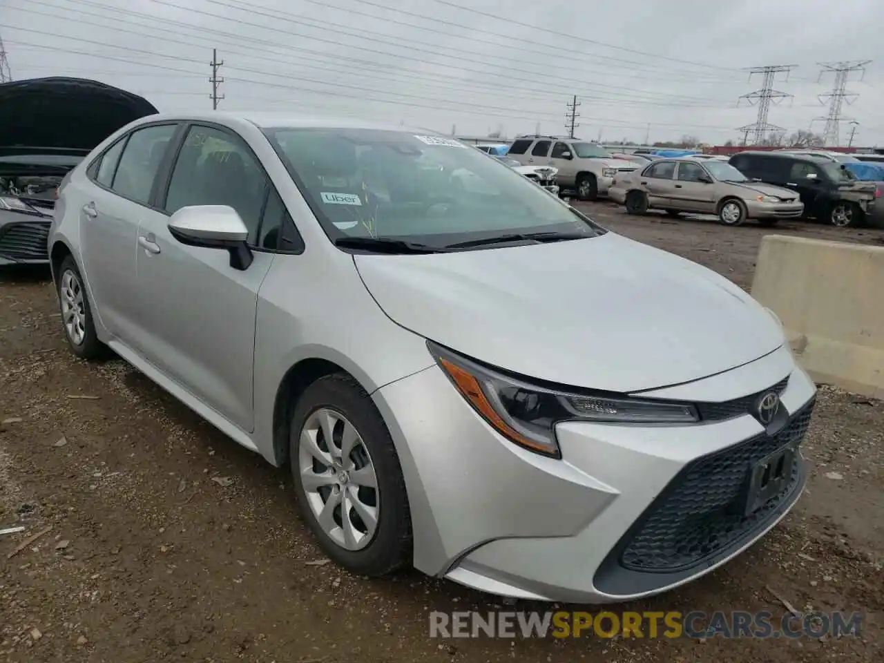 1 Photograph of a damaged car 5YFEPRAE6LP027357 TOYOTA COROLLA 2020