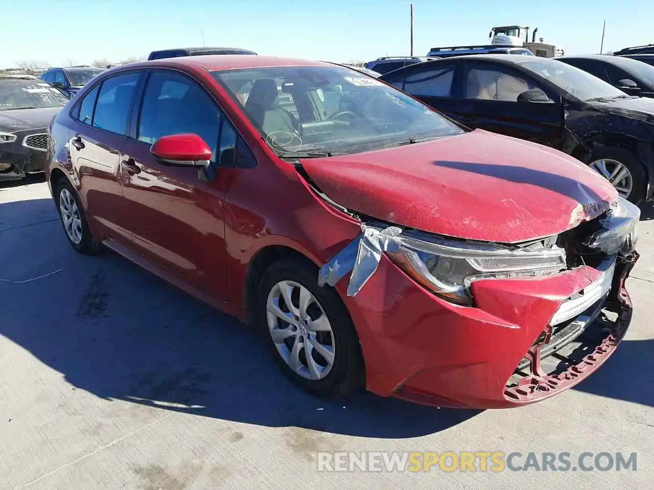 1 Photograph of a damaged car 5YFEPRAE6LP028265 TOYOTA COROLLA 2020