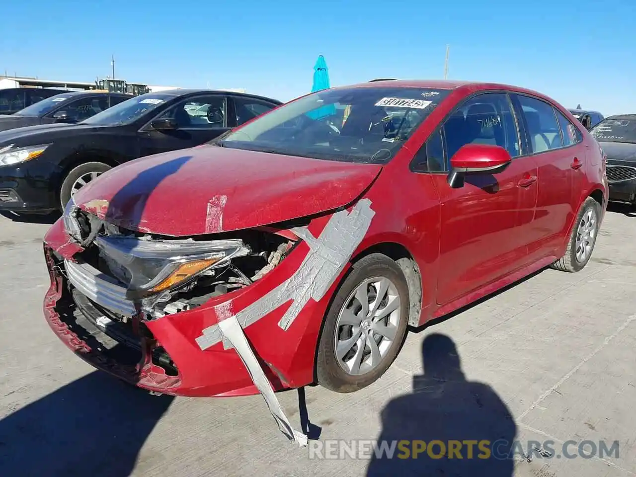 2 Photograph of a damaged car 5YFEPRAE6LP028265 TOYOTA COROLLA 2020