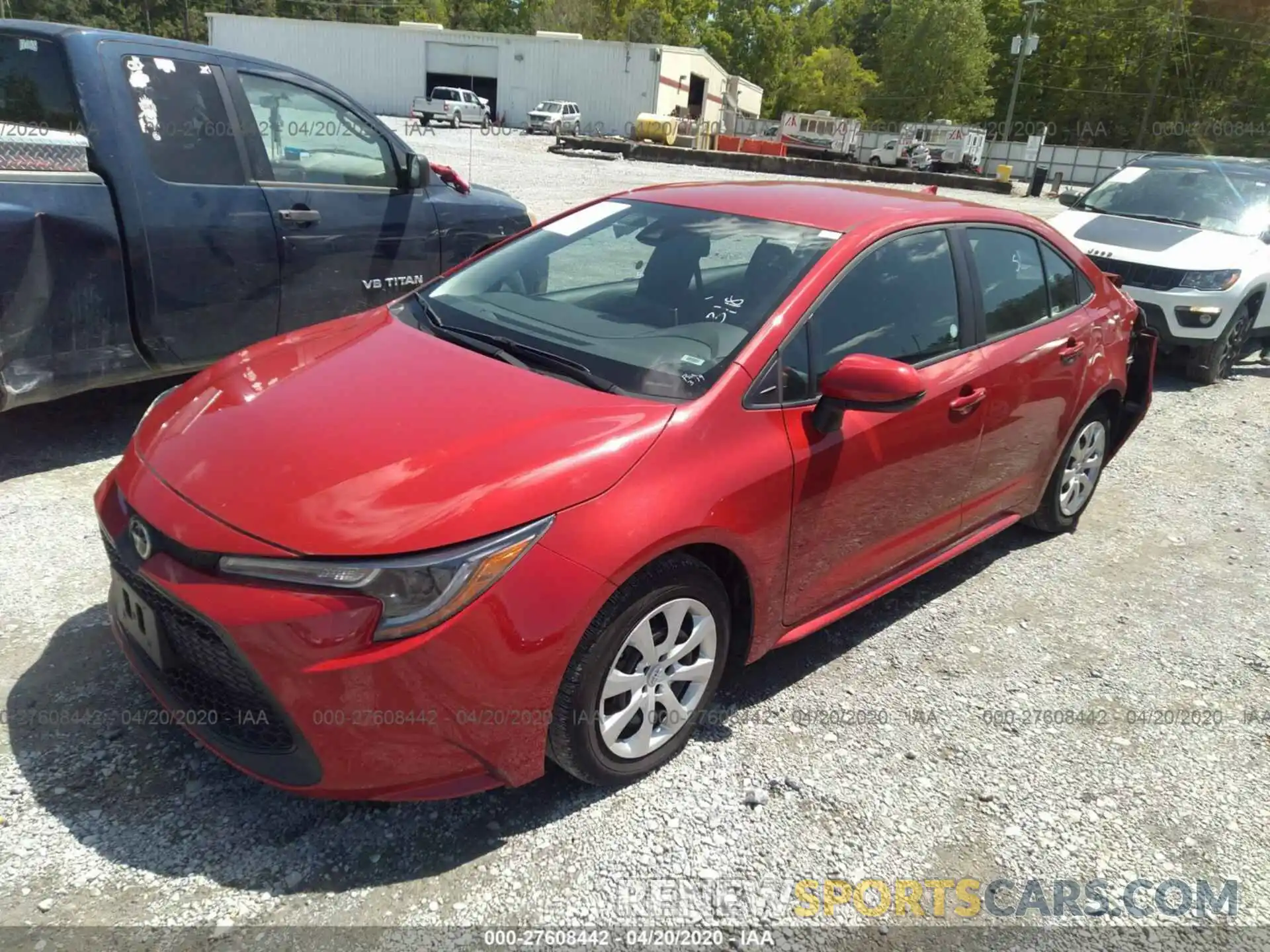 2 Photograph of a damaged car 5YFEPRAE6LP031067 TOYOTA COROLLA 2020