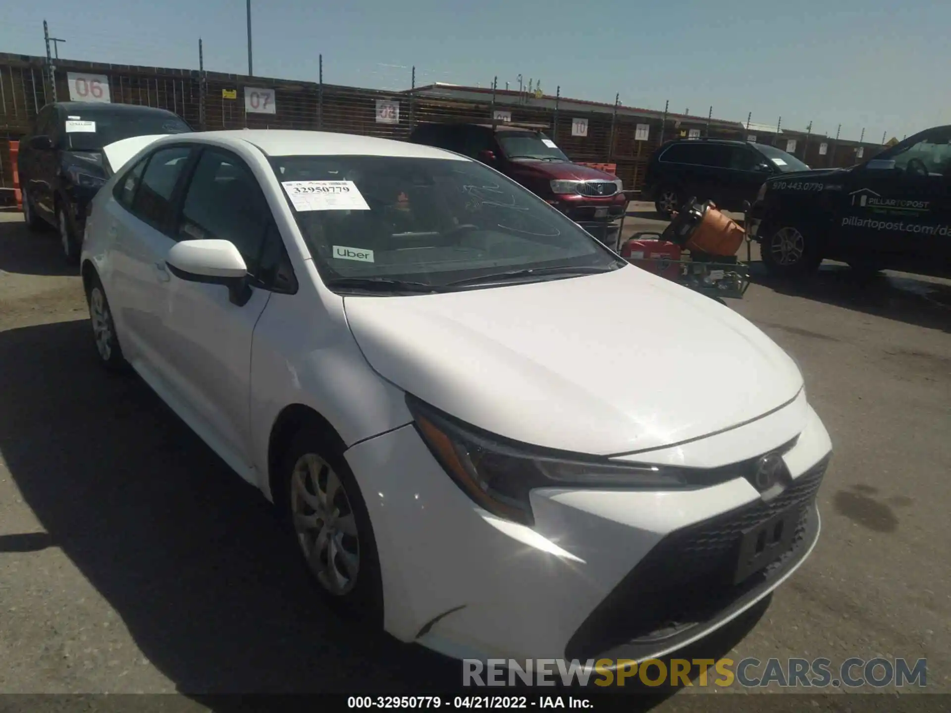 1 Photograph of a damaged car 5YFEPRAE6LP032591 TOYOTA COROLLA 2020