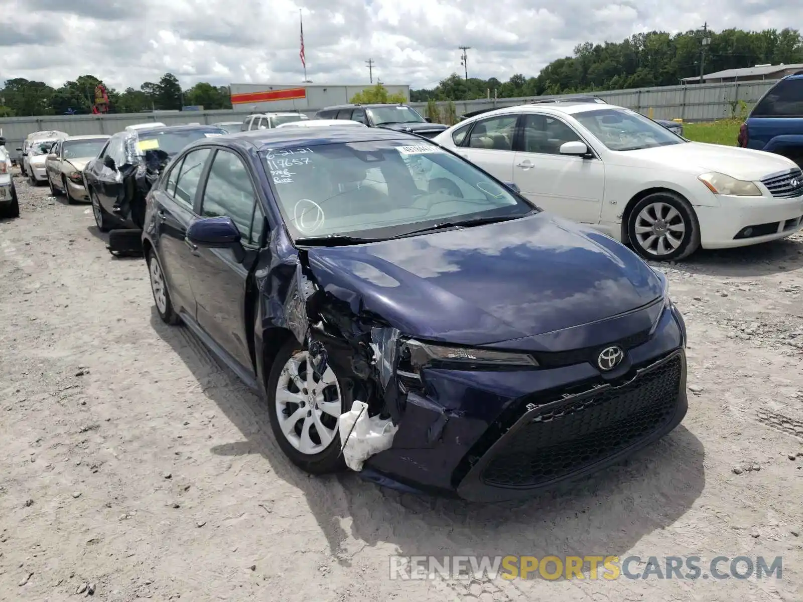 1 Photograph of a damaged car 5YFEPRAE6LP034356 TOYOTA COROLLA 2020